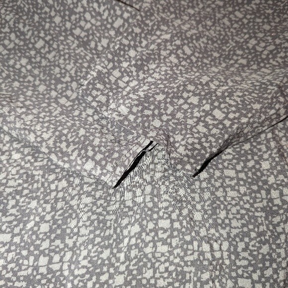 Gold Hawk Silk Gray Loose Fit Oversized Blouse Sleeve Top Lace Trim - Picture 9 of 10